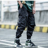 Multi-pocket Hip Hop Harem Pants Men Elastic Waist Trousers Joggers Casual Loose Ribbons Cargo Pants Sweatpants | Vimost Shop.