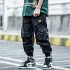 Multi-pocket Hip Hop Harem Pants Men Elastic Waist Trousers Joggers Casual Loose Ribbons Cargo Pants Sweatpants | Vimost Shop.