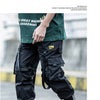 Multi-pocket Hip Hop Harem Pants Men Elastic Waist Trousers Joggers Casual Loose Ribbons Cargo Pants Sweatpants | Vimost Shop.