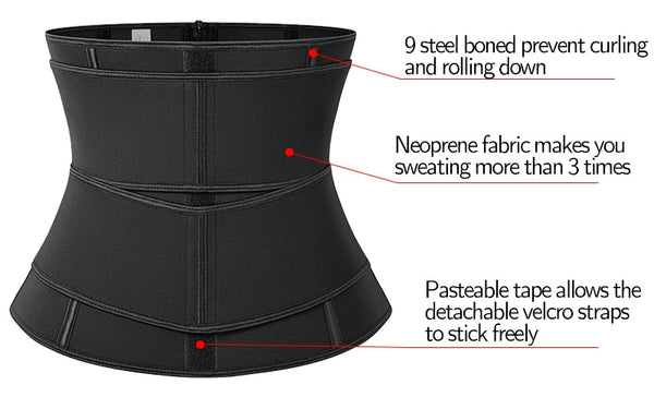 Women Body Shaper Waist Trainer Corset Weight Loss Cinchers Sports Girdle Sauna Sweat Fat Burner Slimming Sheath Fitness Belt | Vimost Shop.