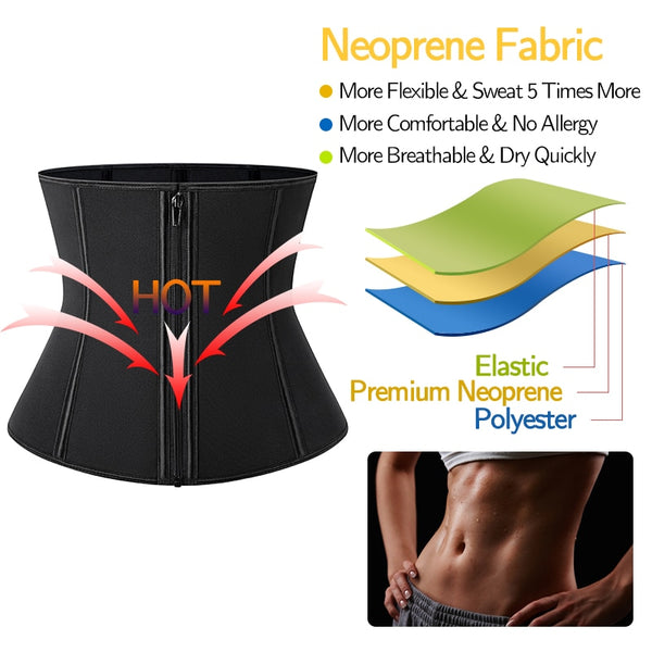 Women Body Shaper Waist Trainer Corset Weight Loss Cinchers Sports Girdle Sauna Sweat Fat Burner Slimming Sheath Fitness Belt | Vimost Shop.