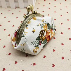 Women Purse Lady Retro Vintage Flower High Quality Small Wallet Hasp Purse Clutch Bag Cute Portable Key Coin Purse HandBag