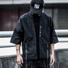 Harajuku Open Stitch Jackets Men Hip Hop Thin Coats Ribbons Japanese Style Male Seven-cent Sleeve Streetwear | Vimost Shop.