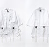 Harajuku Open Stitch Jackets Men Hip Hop Thin Coats Ribbons Japanese Style Male Seven-cent Sleeve Streetwear | Vimost Shop.
