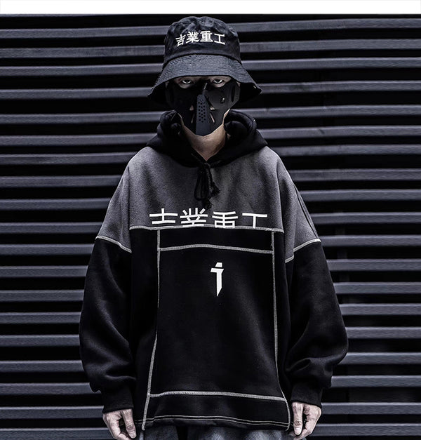 Patchwork Color Block Thick Hooded Sweatshirts Men Harajuku Hip Hop Pullover Casual Cargo Hoodies Streetwear | Vimost Shop.