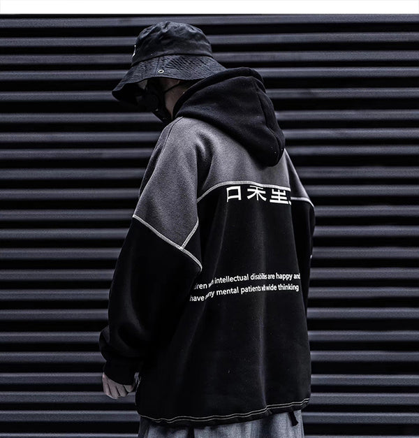 Patchwork Color Block Thick Hooded Sweatshirts Men Harajuku Hip Hop Pullover Casual Cargo Hoodies Streetwear | Vimost Shop.