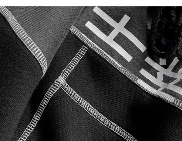 Patchwork Color Block Thick Hooded Sweatshirts Men Harajuku Hip Hop Pullover Casual Cargo Hoodies Streetwear | Vimost Shop.