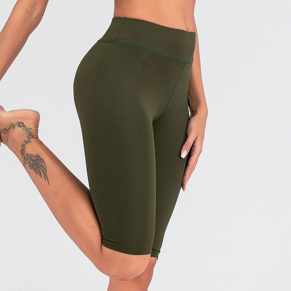 Sexy Women Stretch Biker Shorts Workout Leggings Neon Green Black Athletic Workout Fitness Jogger High Waist Yoga Shorts | Vimost Shop.