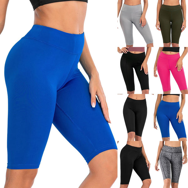 Sexy Women Stretch Biker Shorts Workout Leggings Neon Green Black Athletic Workout Fitness Jogger High Waist Yoga Shorts | Vimost Shop.