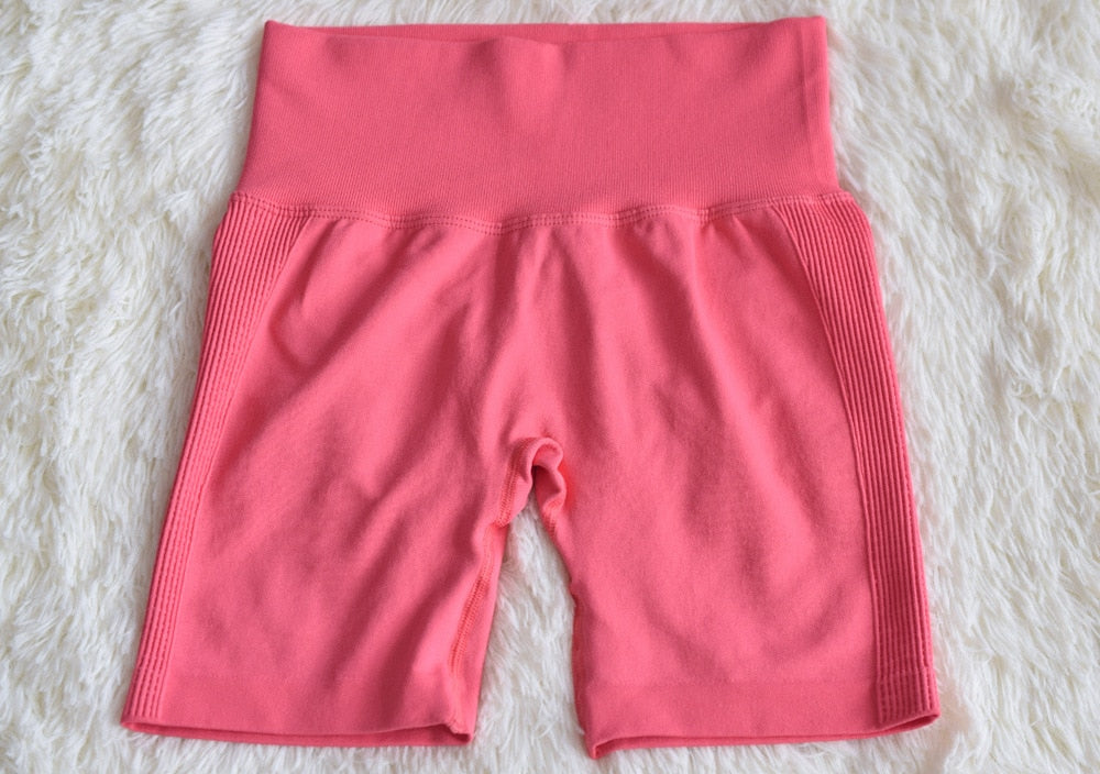 Women Solid Seamless Yoga Fitness Set Camisole Crop Top Leggings Shorts Tracksuit Running Sports Gym Workout Jogging Outfits | Vimost Shop.