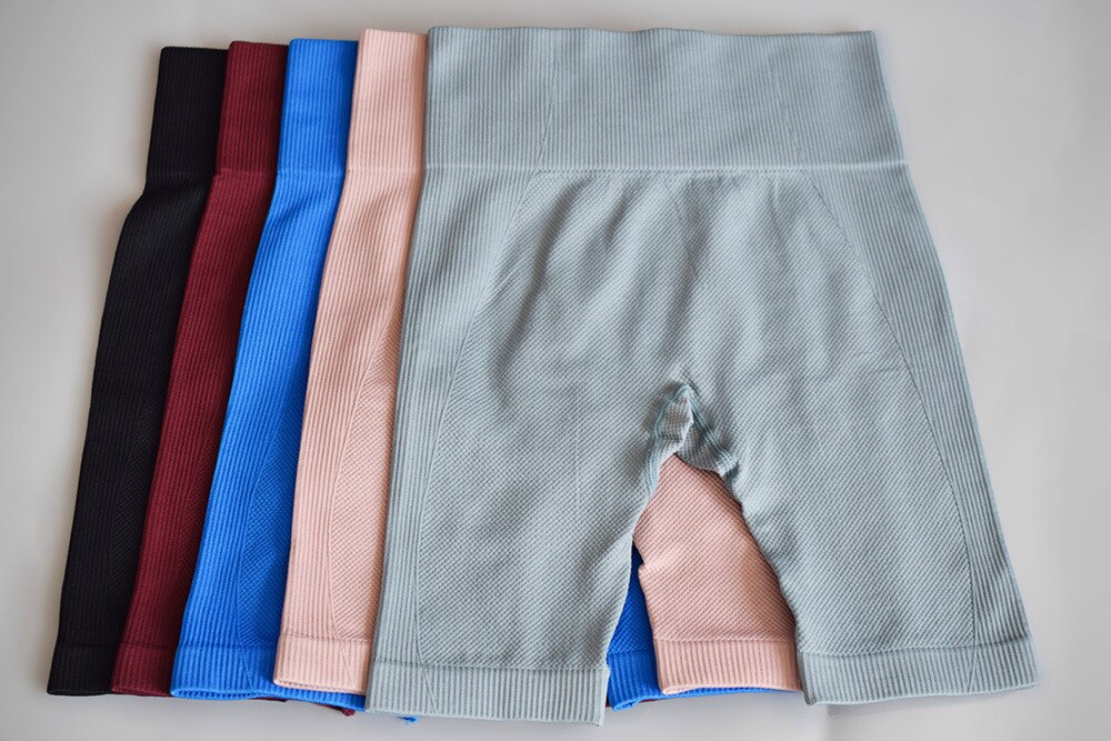 Summer Women Yoga Shorts High Waist Knitted Training Fitness Knee Length Pants Gym Workout Leggings Active Sport Trousers | Vimost Shop.