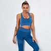 Seamless Yoga Fitness Tracksuit Set For Women Vest Crop Top Leggings Pants Suit Gym Jogging Slim Sportswear Outfits Dry Quickly | Vimost Shop.