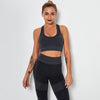 Seamless Yoga Fitness Tracksuit Set For Women Vest Crop Top Leggings Pants Suit Gym Jogging Slim Sportswear Outfits Dry Quickly | Vimost Shop.