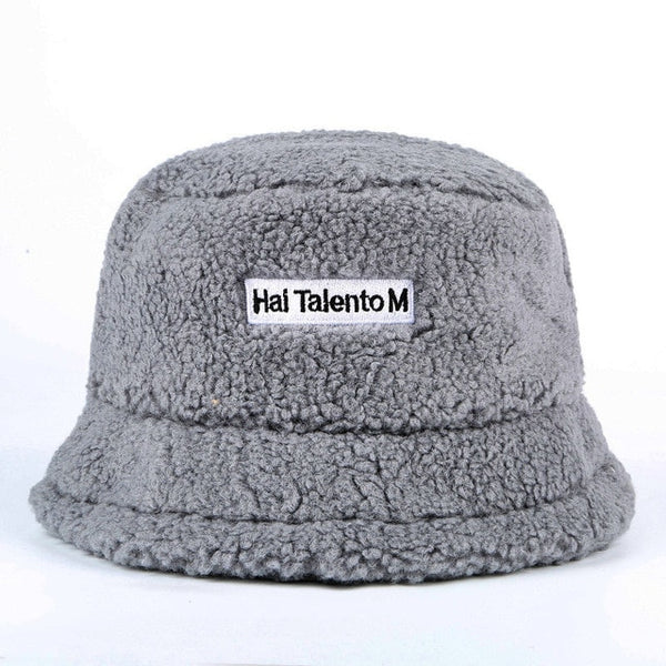 Faux Fur Winter Bucket Hat For Women Girl Fashion Solid Thickened Soft Warm Fishing Cap Outdoor Lady Plush Fluffy Panama | Vimost Shop.