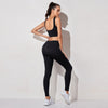 Women's sportswear High Waist Sports Bra+ Legging Gym Clothing Seamless Fitness Yoga Suit Stretchy Workout Set Padded Sport