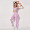 Women's sportswear High Waist Sports Bra+ Legging Gym Clothing Seamless Fitness Yoga Suit Stretchy Workout Set Padded Sport