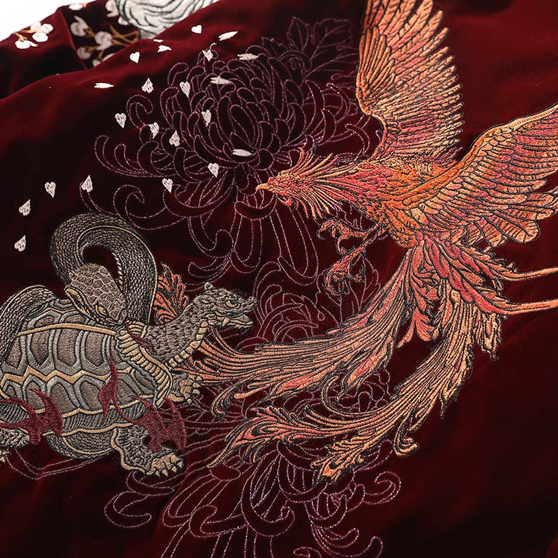 Streetwear Jacket Mens Hip Hop Coat Animals Floral Embroidery Jacket Zipper Cotton Track Jacket Coat Outwear Winter Parkas | Vimost Shop.