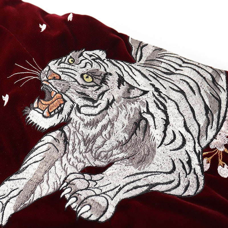 Streetwear Jacket Mens Hip Hop Coat Animals Floral Embroidery Jacket Zipper Cotton Track Jacket Coat Outwear Winter Parkas | Vimost Shop.