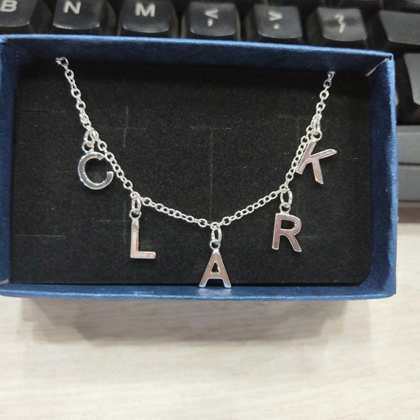 Mother's Day Gift  6mm Zircon Name Necklace for Women Girl Personalized Crystal Name Necklace Copper Pendant Plain Chain | Vimost Shop.