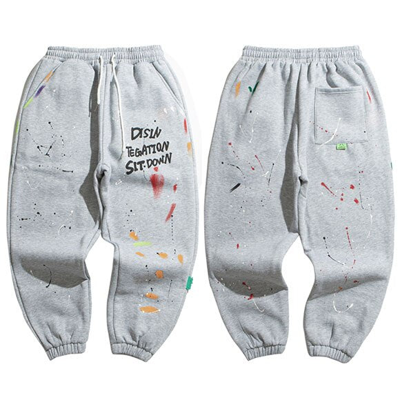 Mens Hip Hop Streetwear Cargo Pants Graffiti Printed Baggy Jogger Pants Cotton Casual Pocket Track Harem Pants Trousers | Vimost Shop.