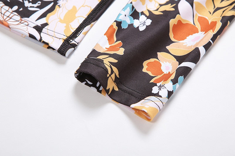 Flower Print Yoga Fitness Clothing For Women Vest Crop Top Leggings Sports Pants Suit Gym Fitness Jogging Slim Tracksuit Outfits | Vimost Shop.