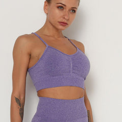 Seamless Sports Fitness Yoga Bra Top For Women Running Gym Workout Push Up Beauty Back Top Clothing Cami Sportswear Crop Top