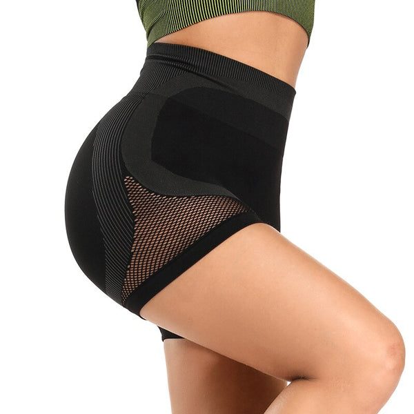 Sheer Mesh Patchwork Seamless Fitness Yoga Shorts Hollow Out Training Workout Sports Leggings Shorts Energy Sportswear Gym Pants | Vimost Shop.
