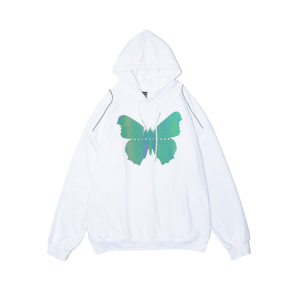 Men Hip Hop Variable Reflective Butterfly Hoodie Sweatshirt Autumn Streetwear Harajuku Oversized Cotton Pullover Hoodie | Vimost Shop.