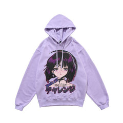 Reflective Anime Hooded Sweatshirts Hoodies Japanese Men/women Harajuku Casual Pullover Hoodie Hip Hop Cotton Tops