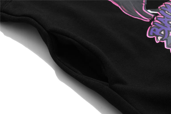 Reflective Anime Hooded Sweatshirts Hoodies Japanese Men/women Harajuku Casual Pullover Hoodie Hip Hop Cotton Tops | Vimost Shop.