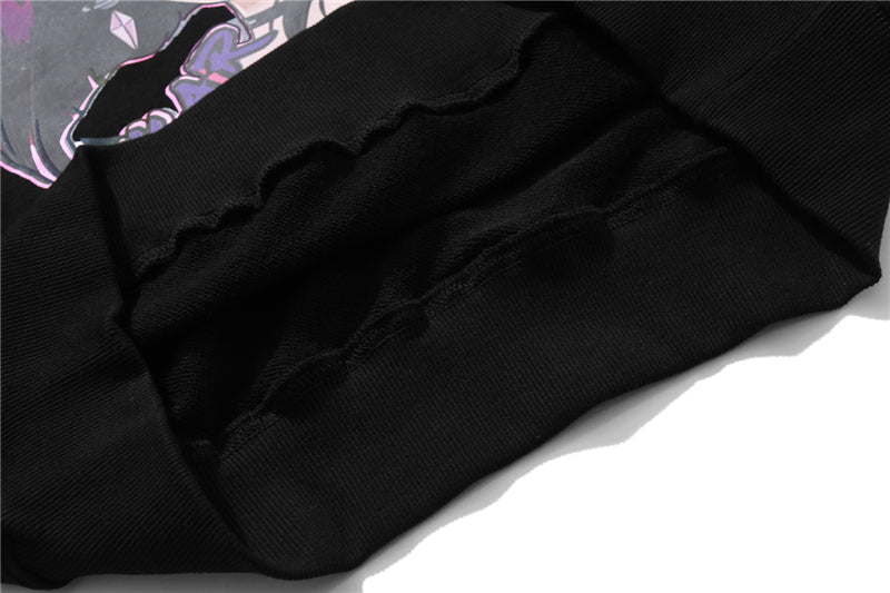 Reflective Anime Hooded Sweatshirts Hoodies Japanese Men/women Harajuku Casual Pullover Hoodie Hip Hop Cotton Tops | Vimost Shop.