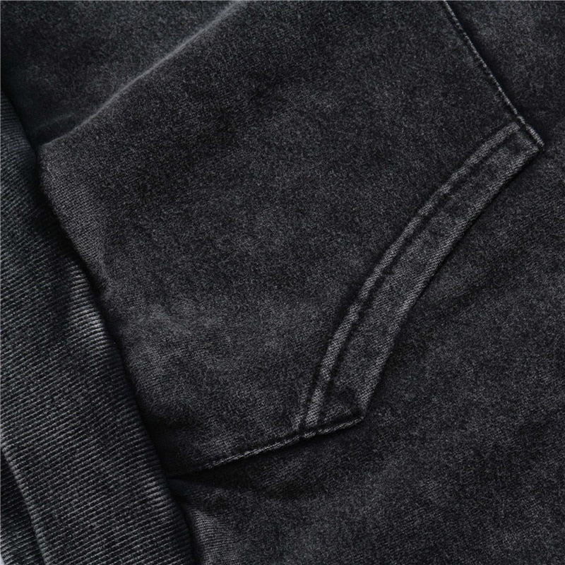 Streetwear Perceived Print Washed Hoodie Men Hip Hop Harajuku Oversized Hoodie Sweatshirt Pullover Autumn Cotton Black | Vimost Shop.