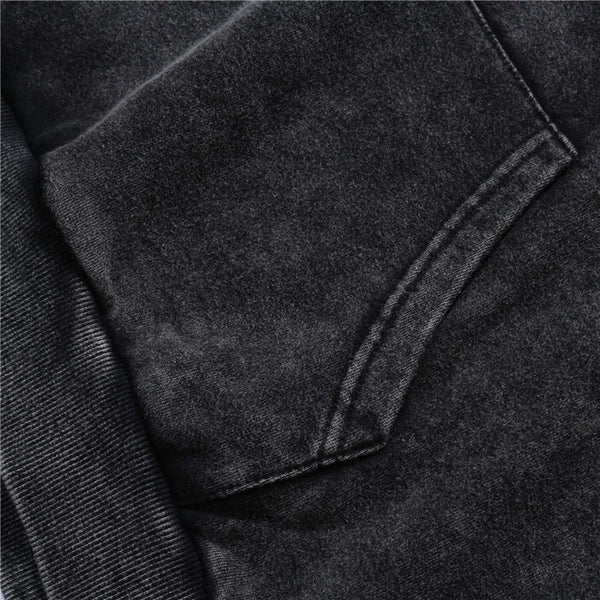 Streetwear Perceived Print Washed Hoodie Men Hip Hop Harajuku Oversized Hoodie Sweatshirt Pullover Autumn Cotton Black | Vimost Shop.