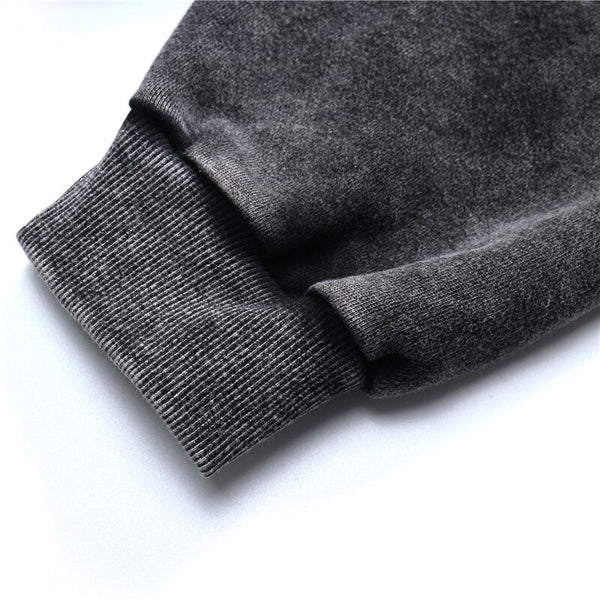 Streetwear Perceived Print Washed Hoodie Men Hip Hop Harajuku Oversized Hoodie Sweatshirt Pullover Autumn Cotton Black | Vimost Shop.