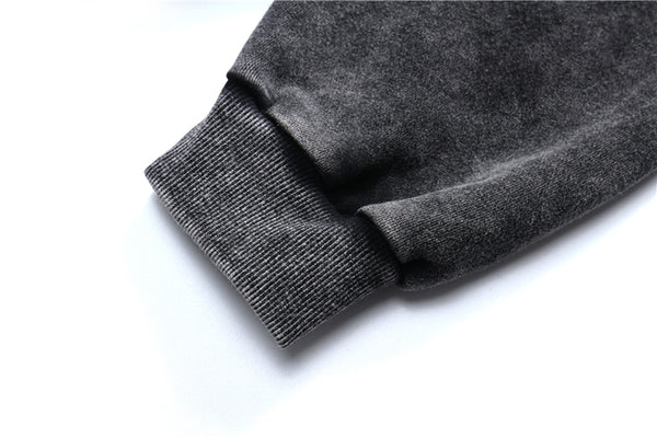 Streetwear Perceived Print Washed Hoodie Men Hip Hop Harajuku Oversized Hoodie Sweatshirt Pullover Autumn Cotton Black | Vimost Shop.