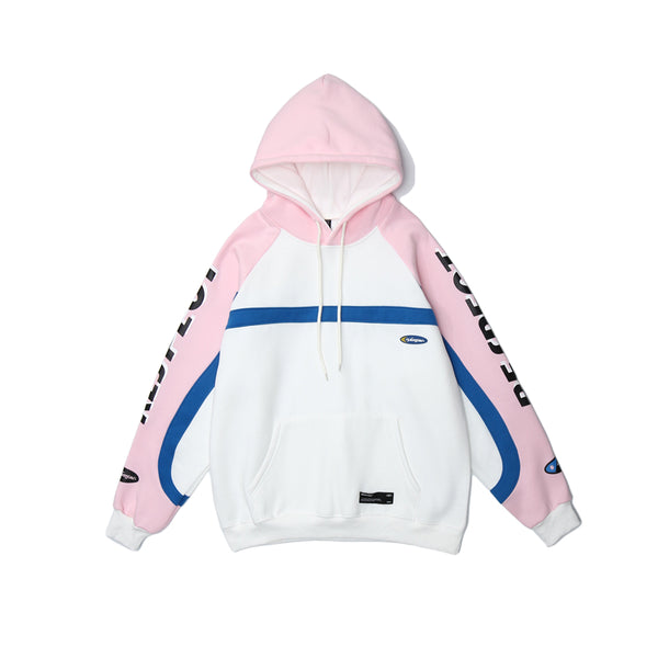 Hip Hop Patchwork Hoodie Sweatshirt Mens Harajuku Hoodie Streetwear HipHop Pullover Fleece Winter Autumn Pink Tops | Vimost Shop.