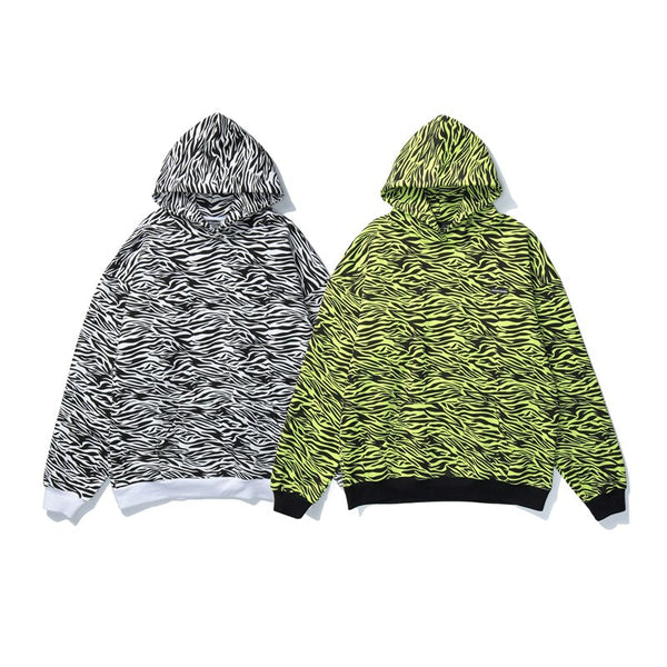 Streetwear Green Zebra Pattern Hoodies Sweatshirt Hip Hop Hoodie Autumn Harajuku Pullover Oversize Unisex Clothes | Vimost Shop.