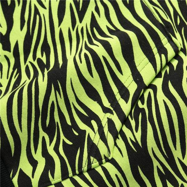 Streetwear Green Zebra Pattern Hoodies Sweatshirt Hip Hop Hoodie Autumn Harajuku Pullover Oversize Unisex Clothes | Vimost Shop.