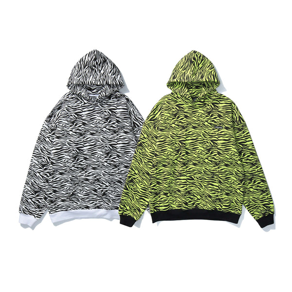 Streetwear Green Zebra Pattern Hoodies Sweatshirt Hip Hop Hoodie Autumn Harajuku Pullover Oversize Unisex Clothes | Vimost Shop.