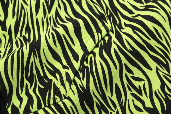 Streetwear Green Zebra Pattern Hoodies Sweatshirt Hip Hop Hoodie Autumn Harajuku Pullover Oversize Unisex Clothes | Vimost Shop.