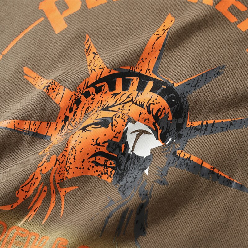 Street Wear Hip Hop Style Funny Statue of Liberty Hoodie Sweatshirt Men Harajuku Hoodie Pullover Cotton Khaki | Vimost Shop.