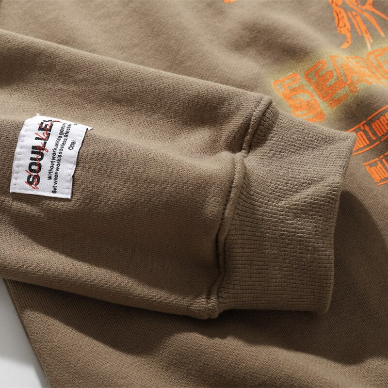 Street Wear Hip Hop Style Funny Statue of Liberty Hoodie Sweatshirt Men Harajuku Hoodie Pullover Cotton Khaki | Vimost Shop.