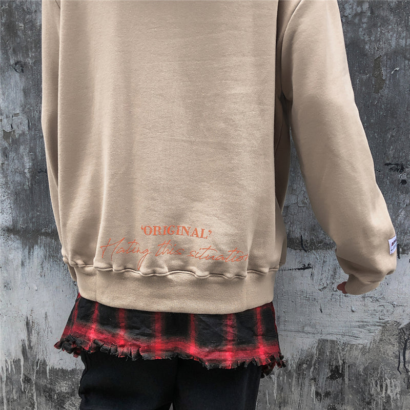 Street Wear Hip Hop Style Funny Statue of Liberty Hoodie Sweatshirt Men Harajuku Hoodie Pullover Cotton Khaki | Vimost Shop.