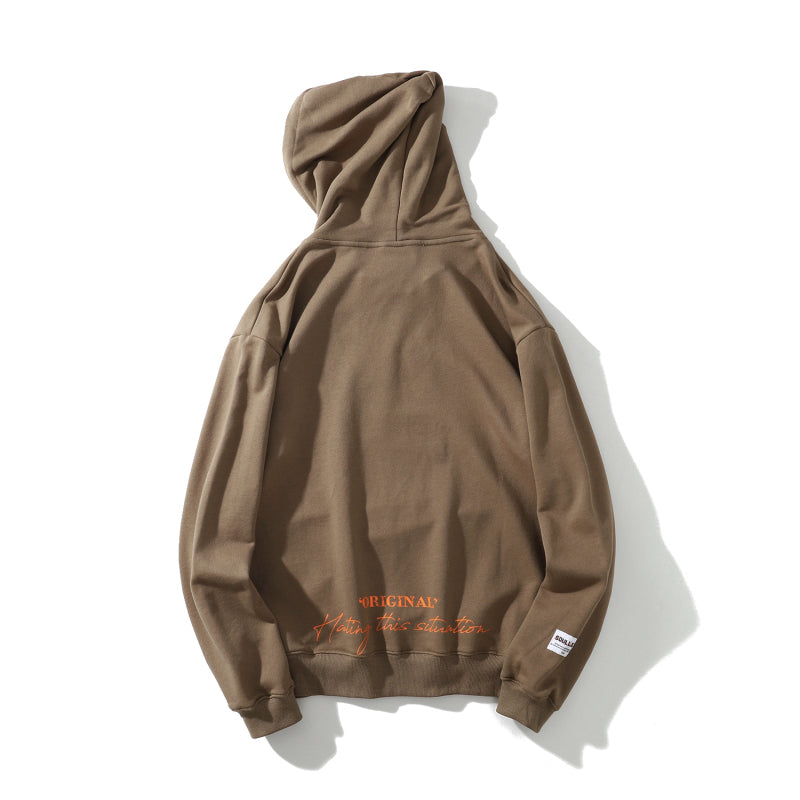 Street Wear Hip Hop Style Funny Statue of Liberty Hoodie Sweatshirt Men Harajuku Hoodie Pullover Cotton Khaki | Vimost Shop.