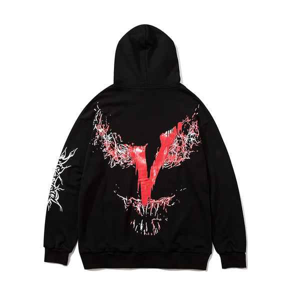 Men Blue Lightning Hoodie Sweatshirt Hip Hop Streetwear Hoodie Pullover Harajuku Autumn Winter Hoodies Cotton | Vimost Shop.