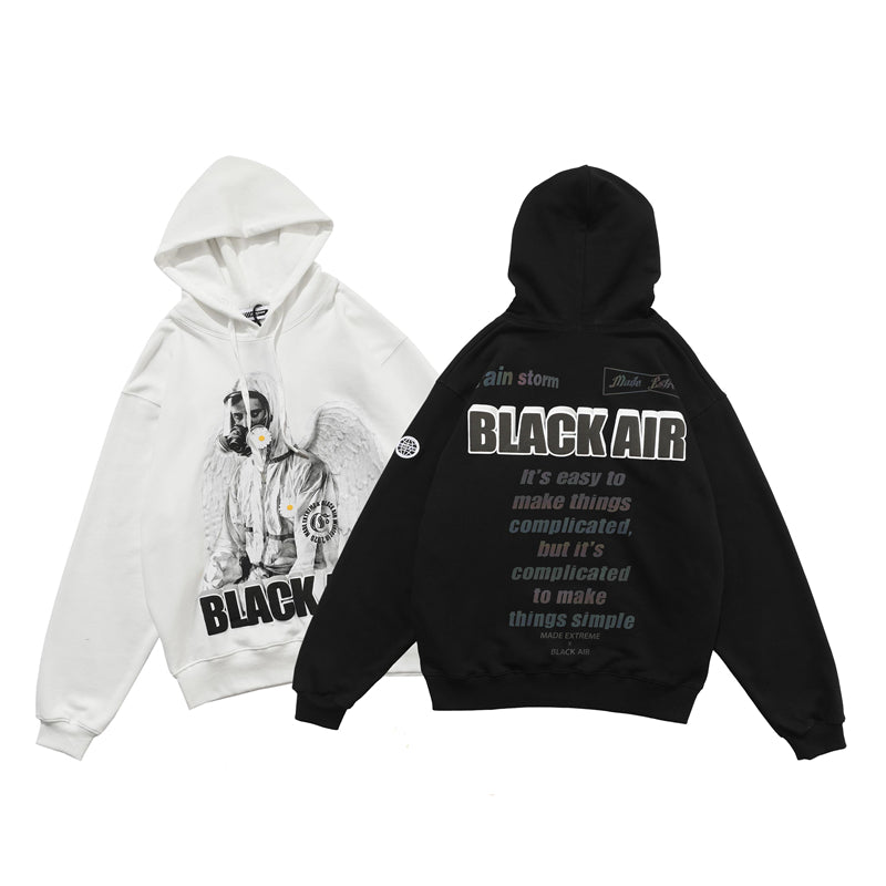 Reflective Astronaut Angel Print Sweatshirts Hoodies Autumn Men Casual Funny Pullover Hooded Hoodie Hip Hop Cotton Tops | Vimost Shop.