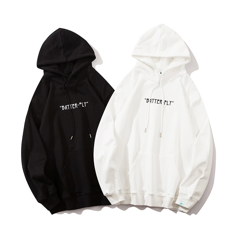 Hip Hop Butterfly Hoodie Sweatshirt Men Harajuku Streetwear Hooded Pullover Cotton Autumn Loose Hoodie Black Clothes | Vimost Shop.