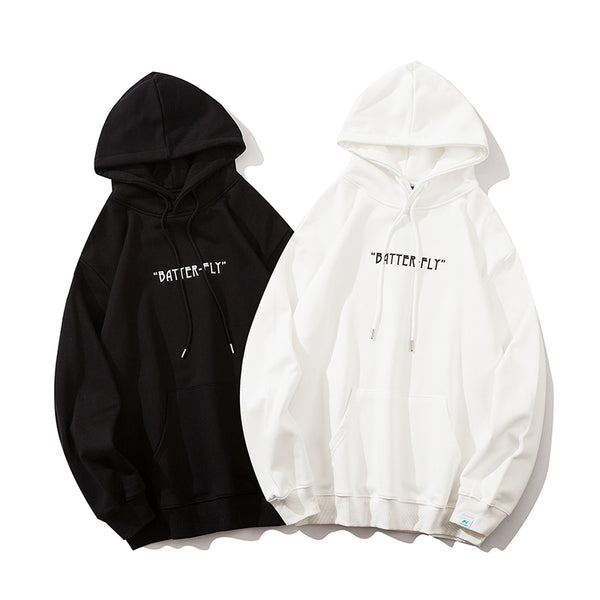 Hip Hop Butterfly Hoodie Sweatshirt Men Harajuku Streetwear Hooded Pullover Cotton Autumn Loose Hoodie Black Clothes | Vimost Shop.