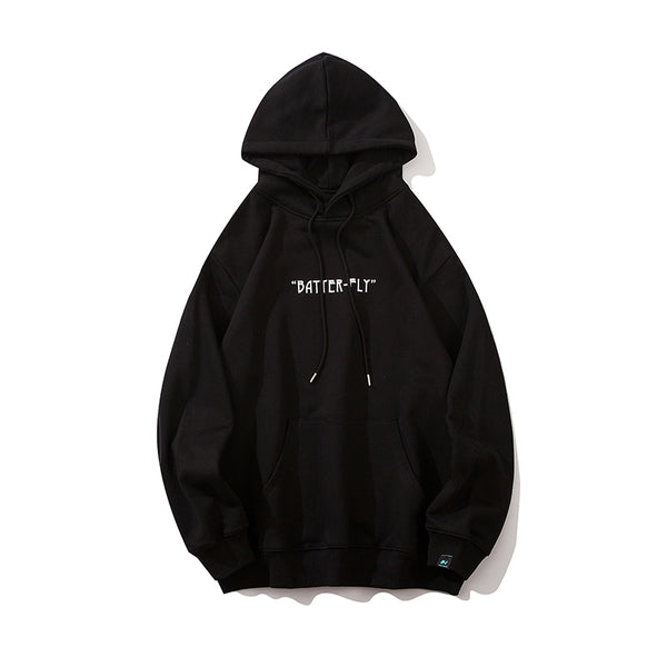 Hip Hop Butterfly Hoodie Sweatshirt Men Harajuku Streetwear Hooded Pullover Cotton Autumn Loose Hoodie Black Clothes | Vimost Shop.