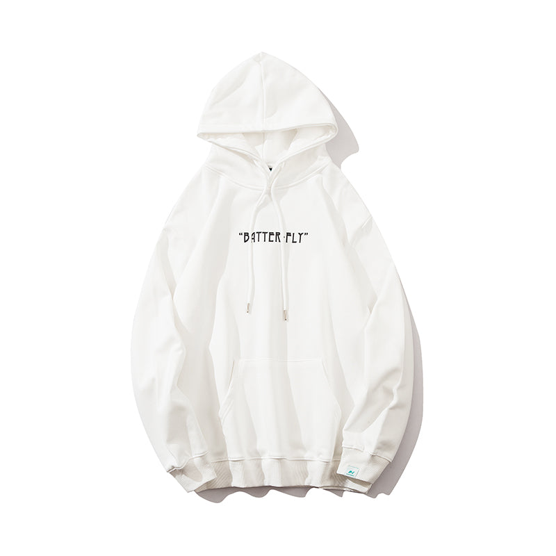 Hip Hop Butterfly Hoodie Sweatshirt Men Harajuku Streetwear Hooded Pullover Cotton Autumn Loose Hoodie Black Clothes | Vimost Shop.